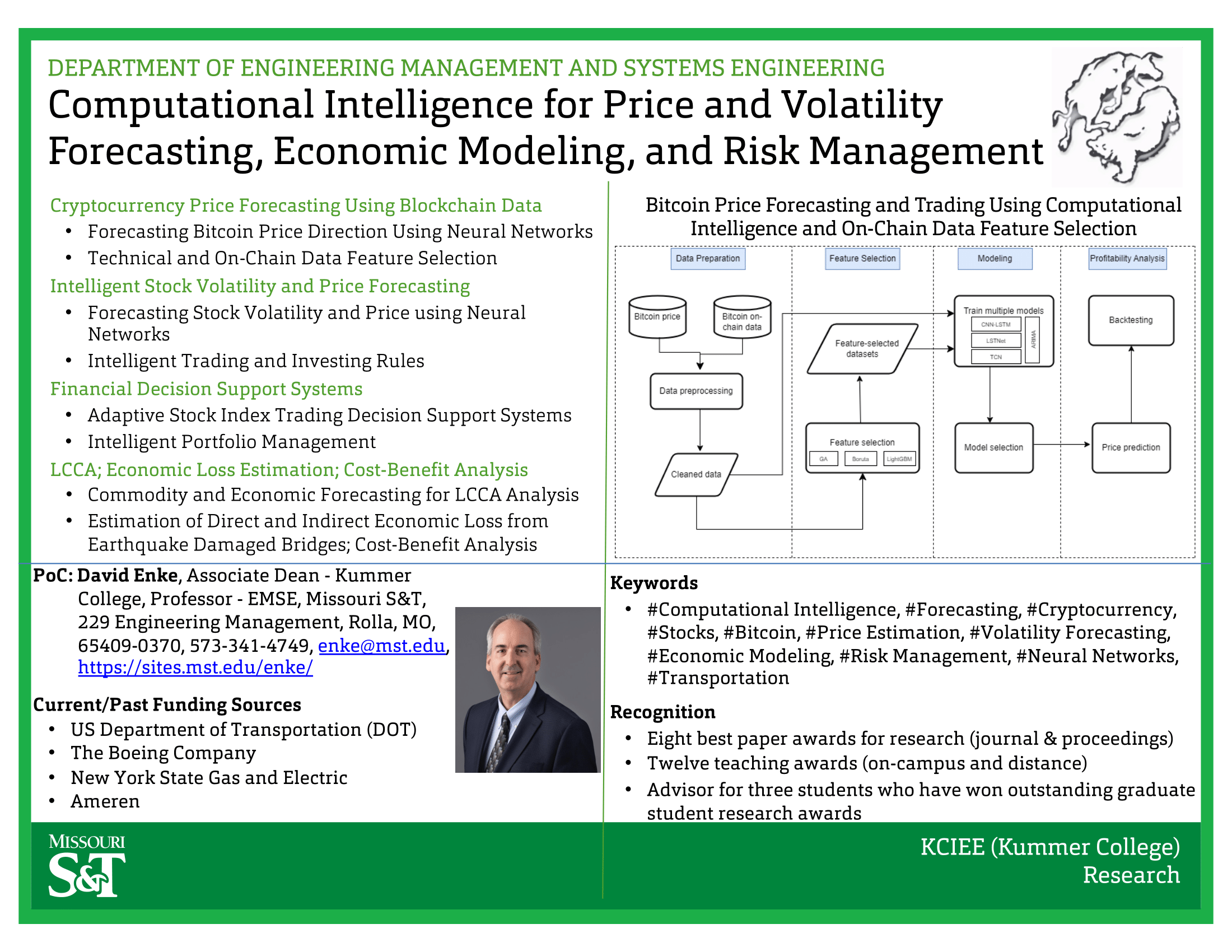 David Enke – Intelligent Systems Center | Missouri S&T